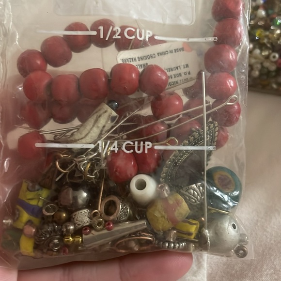 Pins and beads come together , assorted colorful beads tiny beads handmade DIY - Picture 2 of 7